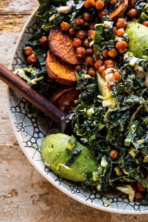 Kale Caesar Salad with Homemade Dressing