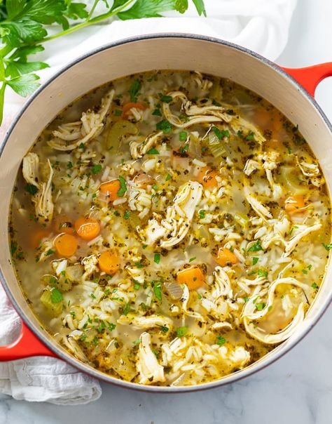 Crockpot Chicken and Rice Soup