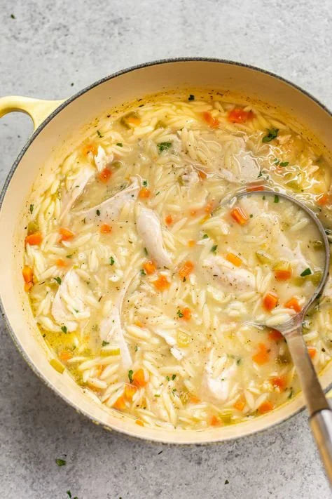 Mediterranean Lemon Chicken Soup