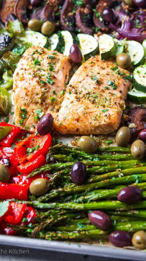 Salmon and Veggie Sheet Pan