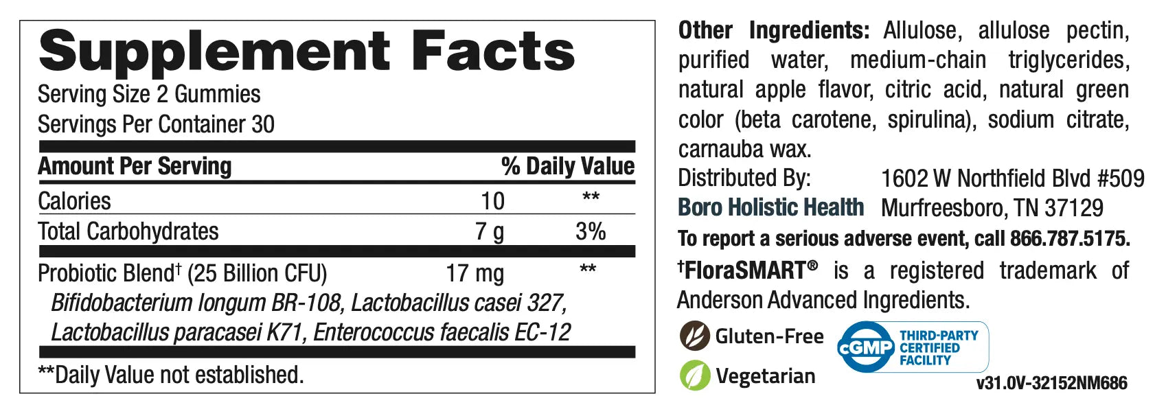 Kidz Biotic Gummies Boro Labs